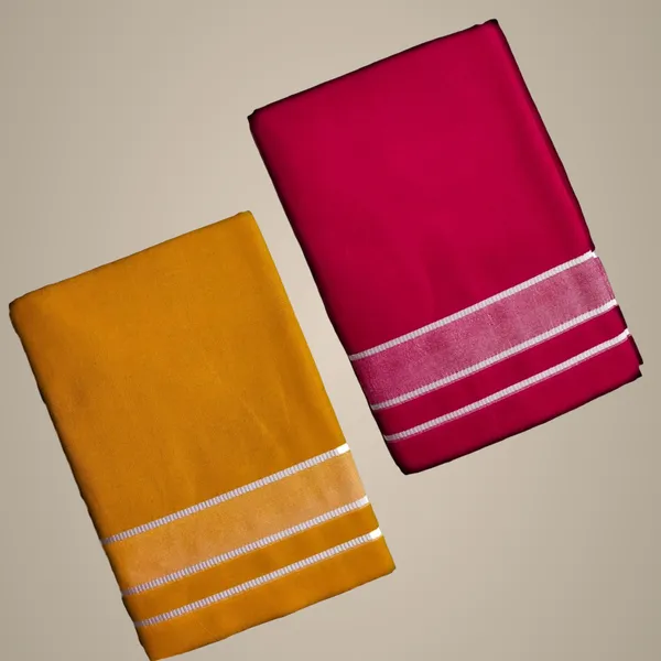 Yellow_and_Pink_Cotton_Lungi_For_Men_Pack_Of_2
