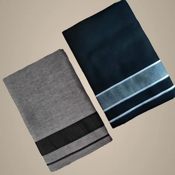 Grey_And_Black_Cotton_Lungi_For_Men_Pack_Of_2