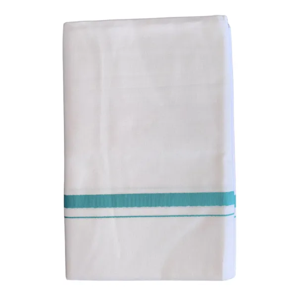 Pure_Cotton_Colour_Border_Dhoti_for_Men_|_Traditional_South_Indian_Single_Veshti/Mundu_2_Meter_|_Soft_Breathable_Fabric_with_Elegant_Border_Design_|_Daily_&_Festive_Wear_|_Colour_Border