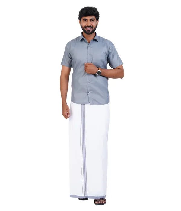 Premium_Cotton_Blend_Dhoti_Set_for_Men_with_Matching_Shirt_|_Grey_|_Traditional_South_Indian_Ethnic_Wear_|_Breathable_Comfortable_Festive_&_Daily_Wear_by_JAYRAAJ