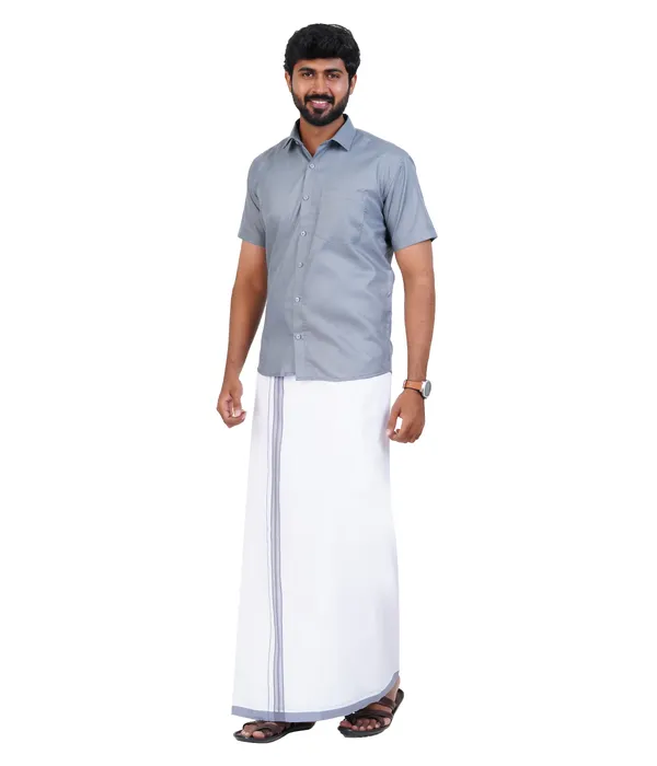 Premium_Cotton_Blend_Dhoti_Set_for_Men_with_Matching_Shirt_|_Grey_|_Traditional_South_Indian_Ethnic_Wear_|_Breathable_Comfortable_Festive_&_Daily_Wear_by_JAYRAAJ