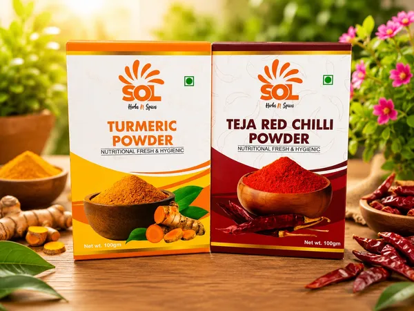 Combo_Of_2_Spices,_Turmeric_Powder_And_Teja_Red_Chilli_Powder_Pack_Of_4_x_100_Gm_Each