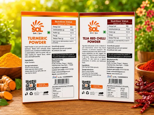 Combo_Of_2_Spices,_Turmeric_Powder_And_Teja_Red_Chilli_Powder_Pack_Of_4_x_100_Gm_Each