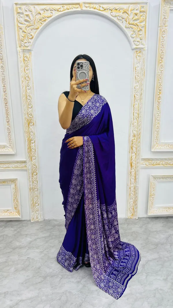 Purple_Bandhani_Saree_With_Silver_Border