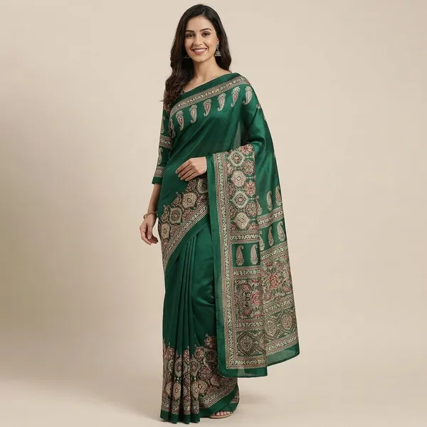 Designer_Green_Embroidered_Saree_With_Intricate_Zari_Work