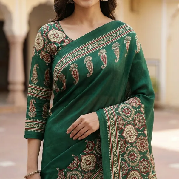 Designer_Green_Embroidered_Saree_With_Intricate_Zari_Work