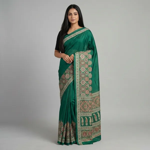 Elegant_Teal_Green_Saree_With_Intricate_Border_Embroidery