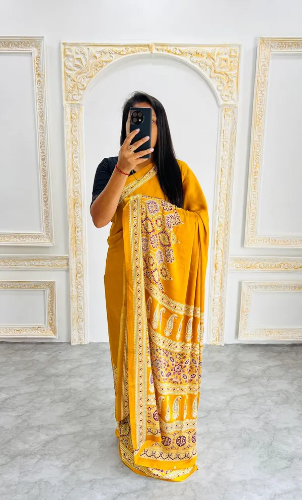 Mustard_Yellow_Embroidered_Saree_With_Intricate_Detailing