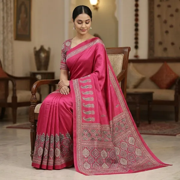 Vibrant_Pink_Embroidered_Saree_With_Traditional_Motifs