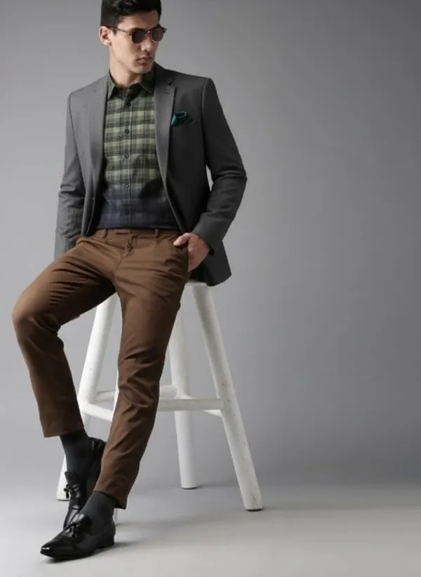 Men_S_Gradient_Checked_Short_Sleeve_Shirt_Men_S_Checked_Short_Sleeve_Shirt