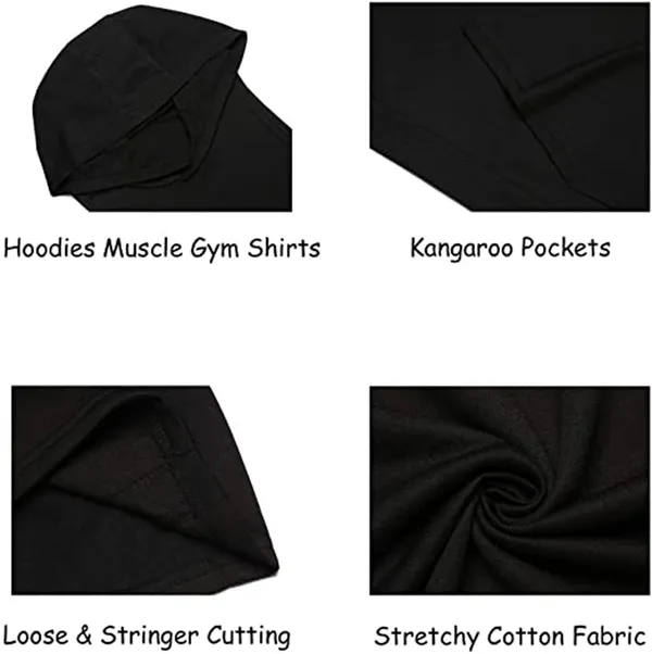 Hot_Button_Short_Sleeve_Hoodie_For_Men_Casual_Lightweight_Sweatshirts_With_Kangaroo_Pocket