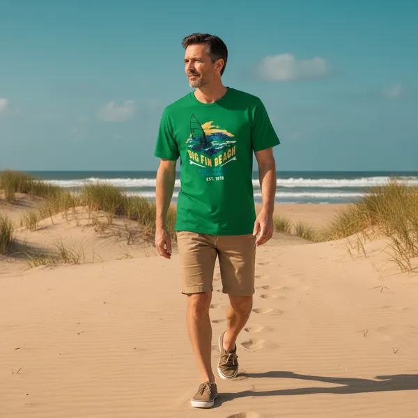 Hot_Button_Men_Green_Graphic_Printed_T-Shirt_|_Casual_Beach_Theme_Cotton_T-Shirt_for_Men_|_Regular_Fit_Round_Neck_Tee