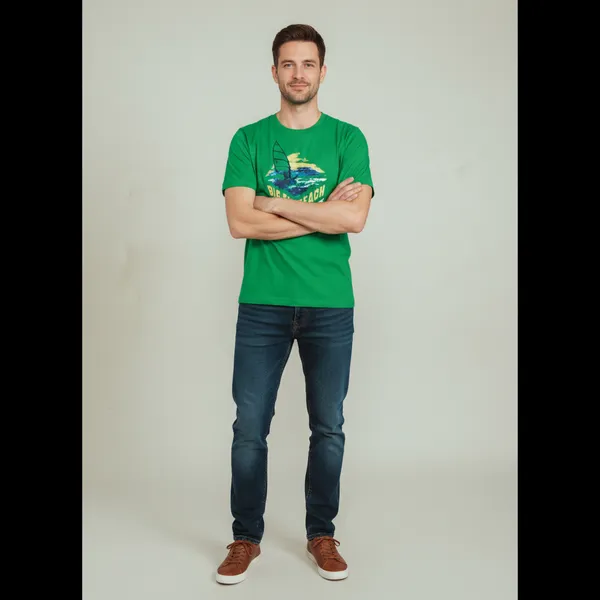 Hot_Button_Men_Green_Graphic_Printed_T-Shirt_|_Casual_Beach_Theme_Cotton_T-Shirt_for_Men_|_Regular_Fit_Round_Neck_Tee