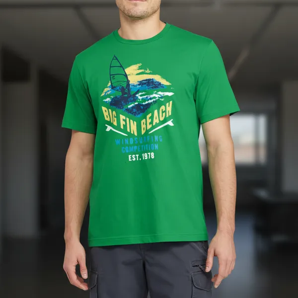 Hot_Button_Men_Green_Graphic_Printed_T-Shirt_|_Casual_Beach_Theme_Cotton_T-Shirt_for_Men_|_Regular_Fit_Round_Neck_Tee