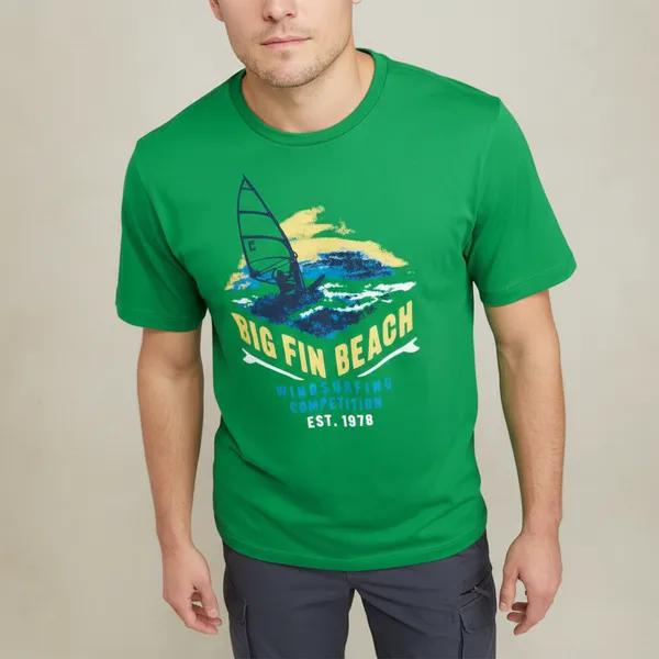 Hot_Button_Men_Green_Graphic_Printed_T-Shirt_|_Casual_Beach_Theme_Cotton_T-Shirt_for_Men_|_Regular_Fit_Round_Neck_Tee