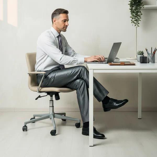 Hot_Button_Men's_Executive_Charcoal_Grey_Metallic-Finish_Formal_Trousers_|_Slim_Fit_Flat_Front_Dress_Pants_|_Crease-Resistant_Professional_Office_Wear_for_Men