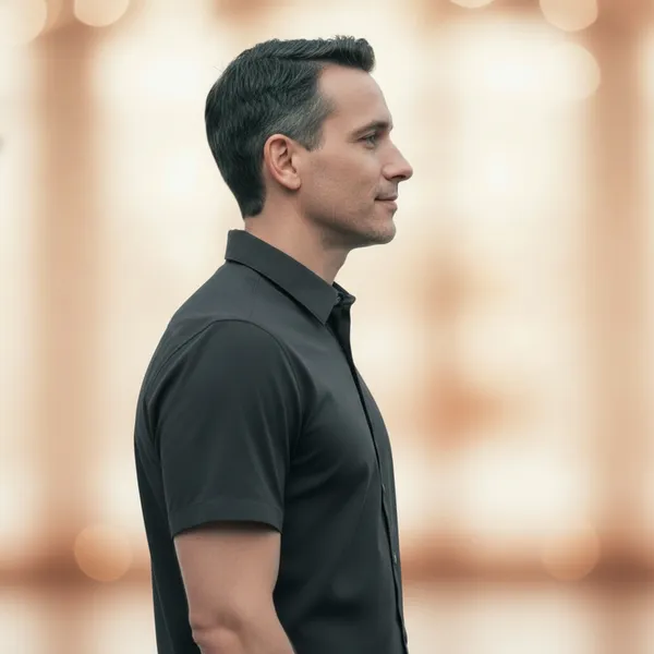 Mens_Premium_Charcoal_Grey_Blue_Half_Sleeve_Casual_Shirt_And_Regular_Fit_Cotton_Blend_Button_Down
