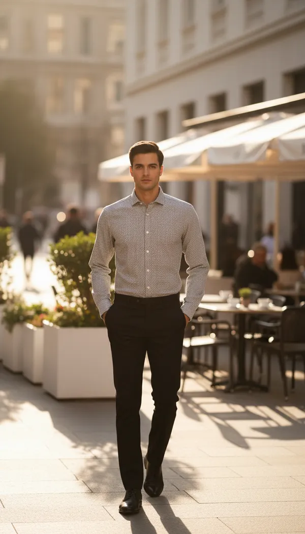 Men's_Premium_Cotton_Geometric_Micro-Print_Shirt_|_Slim_Fit_Black_&_White_Patterned_Casual_Shirt_with_Full_Sleeves