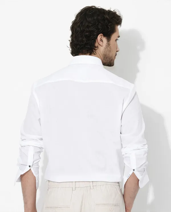 Men's_Premium_Cotton_White_Casual_Shirt_|_Slim_Fit_Solid_White_Shirt_with_Spread_Collar_&_Full_Sleeves