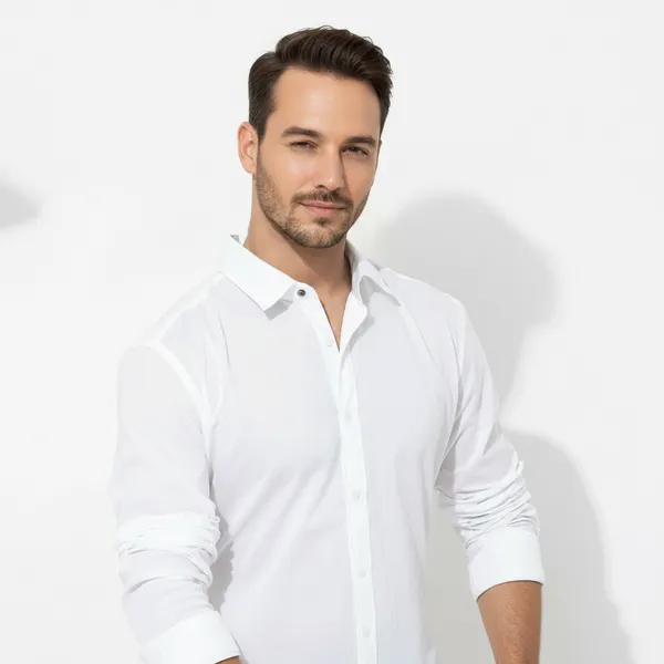 Men's_Premium_Cotton_White_Casual_Shirt_|_Slim_Fit_Solid_White_Shirt_with_Spread_Collar_&_Full_Sleeves