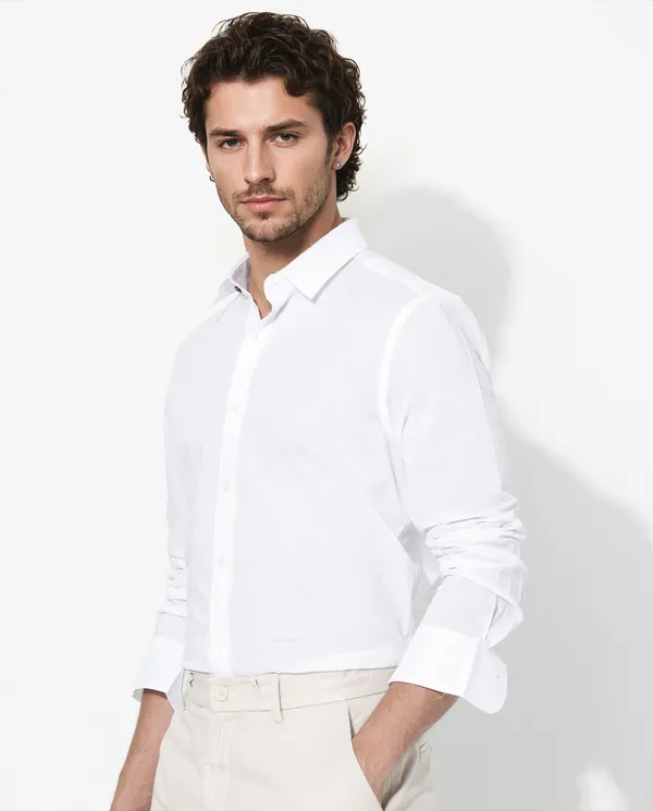 Men's_Premium_Cotton_White_Casual_Shirt_|_Slim_Fit_Solid_White_Shirt_with_Spread_Collar_&_Full_Sleeves