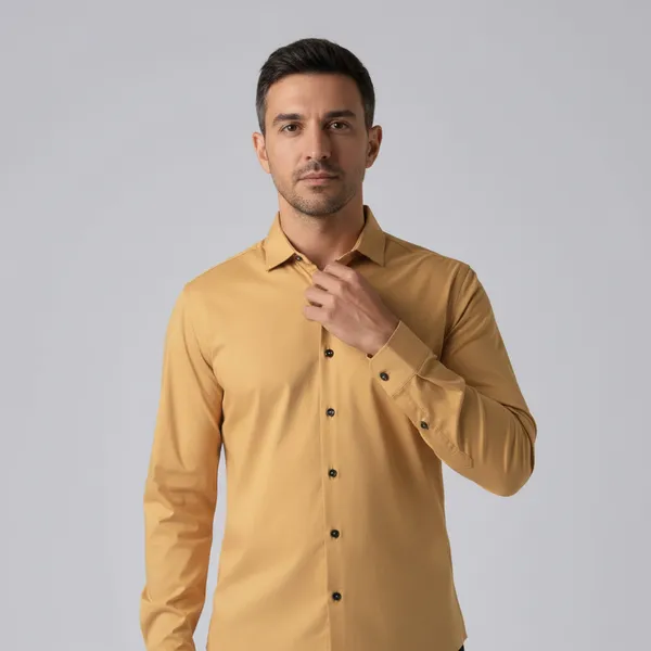 Mens_Premium_Mustard_Yellow_Slim_Fit_Formal_Shirt_And_Solid_Paper_Cotton_Blend_Full_Sleeve_Dress_Shirt_For_Men