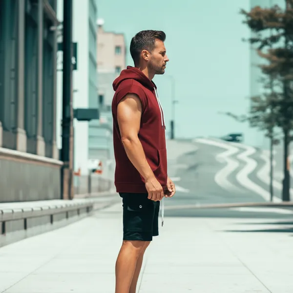 Muscle_Fit_Hoodie_For_Men_Breathable_Red_Gym_Hoodie