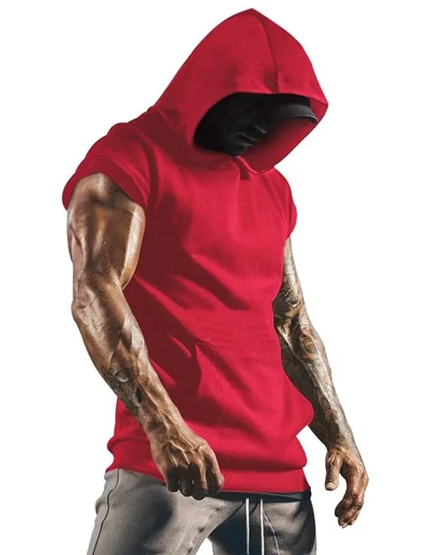 Muscle_Fit_Hoodie_For_Men_Breathable_Red_Gym_Hoodie