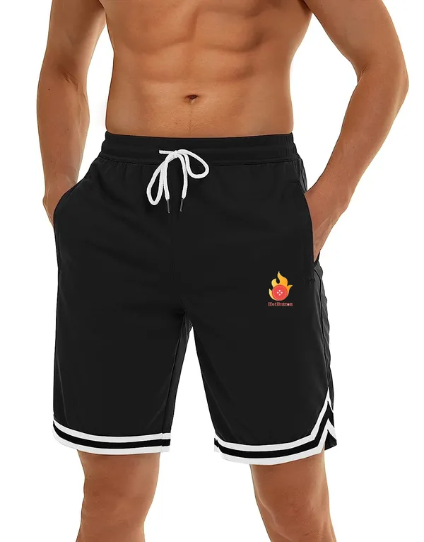 Hot_Button_Knee_Length_Black_Shorts_For_Men