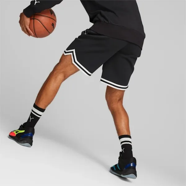 Hot_Button_Knee_Length_Black_Shorts_For_Men