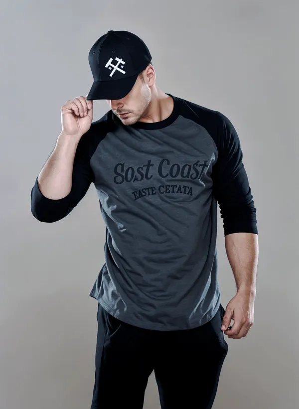 Men_S_Raglan_Long_Sleeve_Graphic_Shirt_Casual_East_Coast_Workwear_Tee_And_Black_Sleeves_Dark_Gray_Body