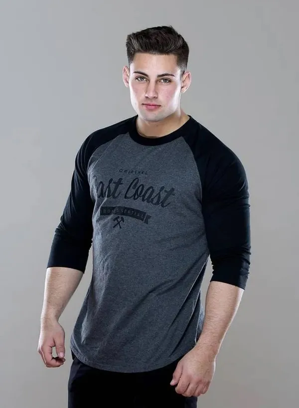 Men_S_Raglan_Long_Sleeve_Graphic_Shirt_Casual_East_Coast_Workwear_Tee_And_Black_Sleeves_Dark_Gray_Body