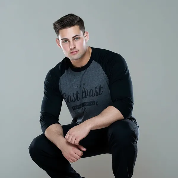 Men_S_Raglan_Long_Sleeve_Graphic_Shirt_Casual_East_Coast_Workwear_Tee_And_Black_Sleeves_Dark_Gray_Body