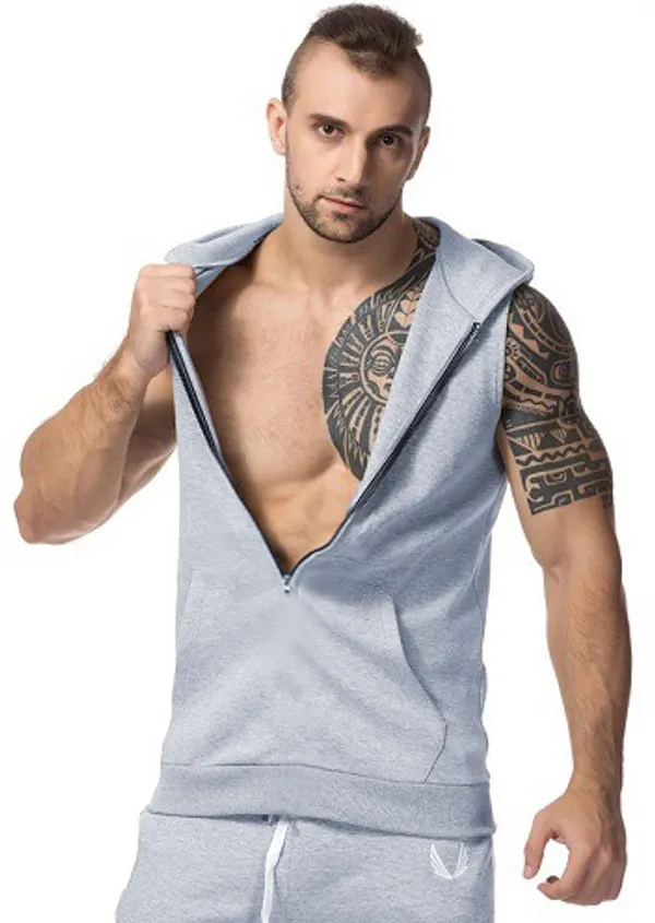 Men_S_Sleeveless_Hooded_Zipper_Workout_Tank_Top_Solid_Color_Casual_Gym_Fitness_Vest