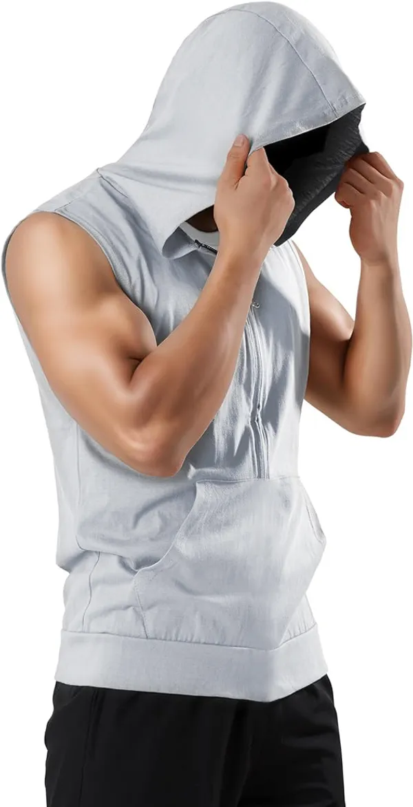 Men_S_Sleeveless_Hooded_Zipper_Workout_Tank_Top_Solid_Color_Casual_Gym_Fitness_Vest