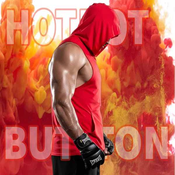 Mens_Red_Gym_Sleeveless_Tank_Tops_Stringer_Hoodie_Vest