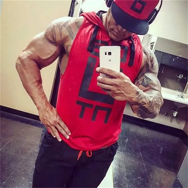 Men_S_Sleeveless_Gym_Hoodie_Breathable_Muscle_Fit_Workout_Vest_And_Red_With_Black_Drawstrings_Gym_Wear_For_Bodybuilding_And_Crossfit