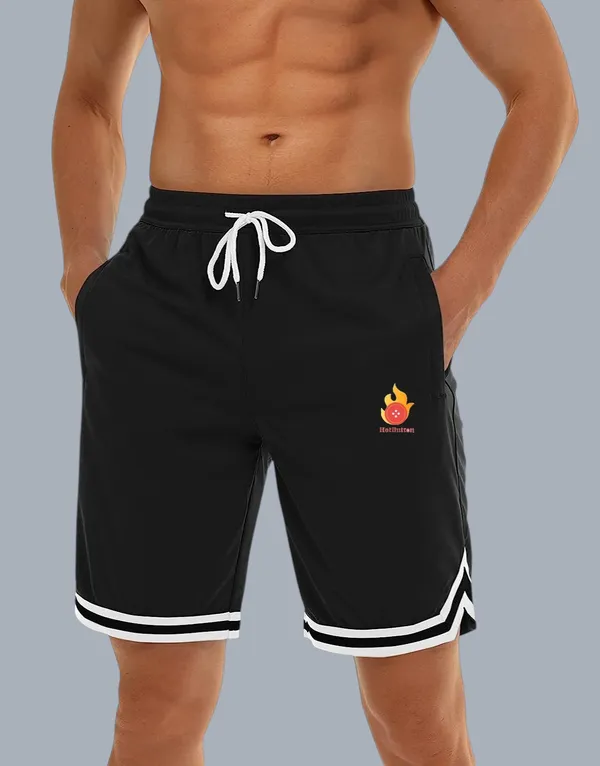 Hot_Button_Knee_Length_Black_Shorts_For_Men