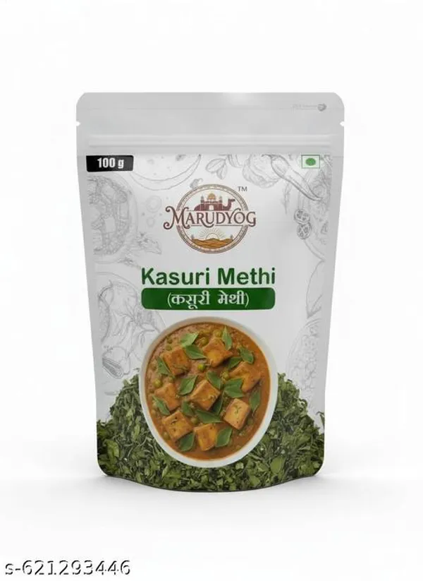 Marudyog_Premium_Kasuri_Methi_|_Dry_Fenugreek_Leaves_Pure_Natural_|_100Gm_X_2