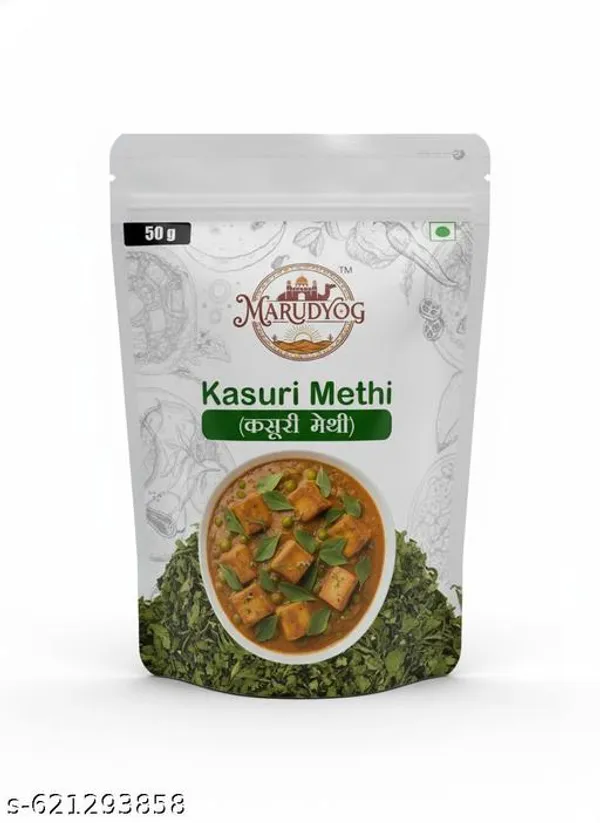 Marudyog_Premium_Kasuri_Methi_50Gm_|_Dry_Fenugreek_Leaves_Pure_Natural