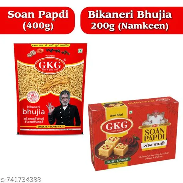 Festival_Special_Combo_Rose_Flavoured_Soan_Papdi_400Gm_And_Bhujia_Namkeen_200Gm_|_Authentic_Indian_Taste