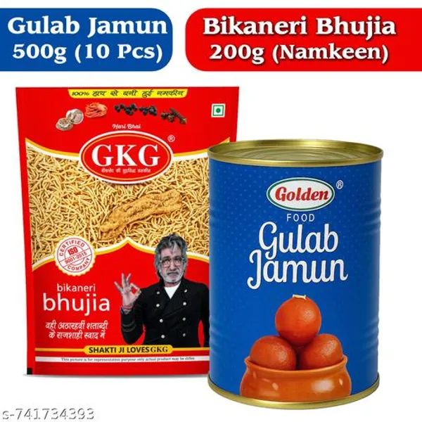 Spongy_Gulab_Jamun_500Gm_With_Crunchy_Bikaneri_Bhujia_200Gm_Namkeen_|_Fresh_Traditional_Taste
