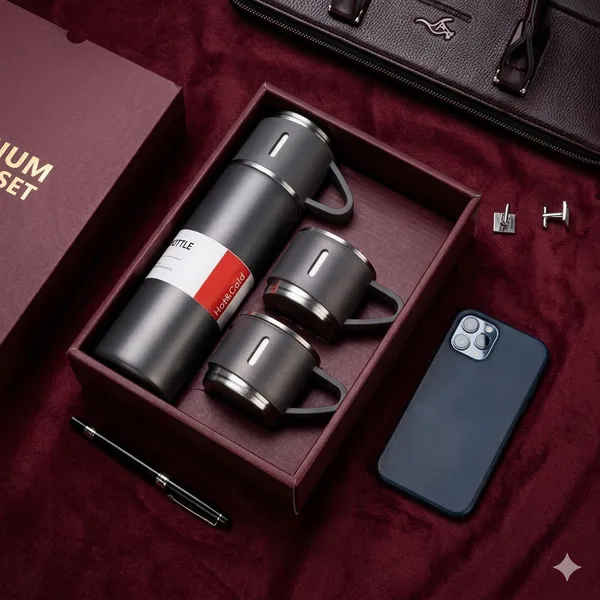 Stainless_Steel_Vacuum_Insulated_Bottle_Water_Flask_Gift_Set_With_Two_Cups_Hot_And_Cold_|_Diwali_Gifts_For_Employees_|_Corporate_Gift_Items_|_Vacuum_Flask_Set_With_2_Mugs_(Grey),_500_Ml