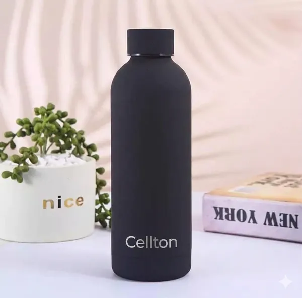 Matte_Black_Stainless_Steel_Water_Bottle_500Ml_Insulated_Vacuum_Flask