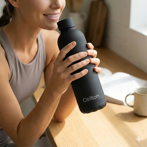 Matte_Black_Stainless_Steel_Water_Bottle_500Ml_Insulated_Vacuum_Flask