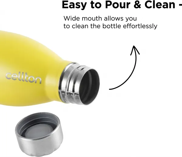 Insulated_Stainless_Steel_Water_Bottle_Pastel_Yellow_1000Ml