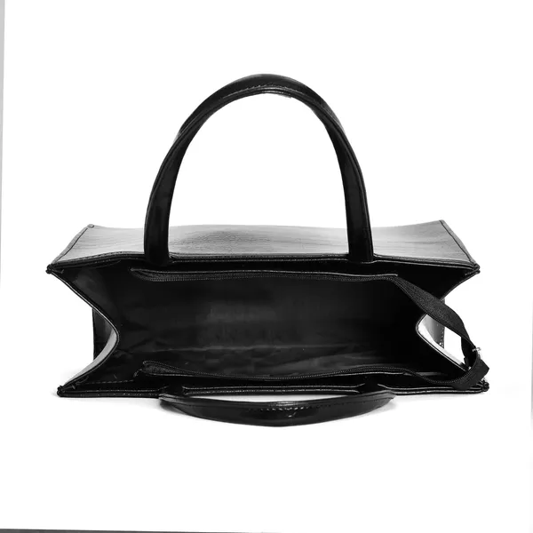 Women's_Black_Croc-Textured_Tote_Bag