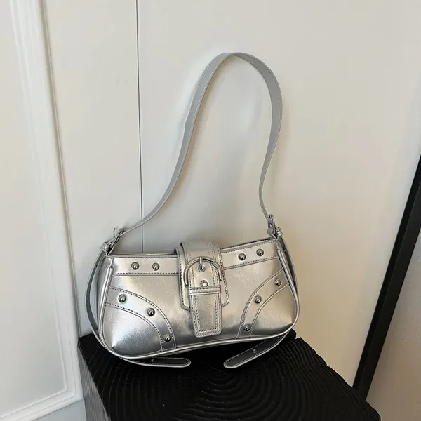 Women’s_Glossy_Faux_Leather_Baguette_Shoulder_Bag_|_Retro_Studded_Buckle_Sling_Bag_for_Girls_|_Trendy_Mini_Shoulder_Purse_for_Daily_Use,_Travel,_College_&_Parties