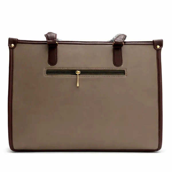 Beige_And_Brown_Office_Tote_Bag_|_Structured_Handbag_|_Pu_Leather_For_Women