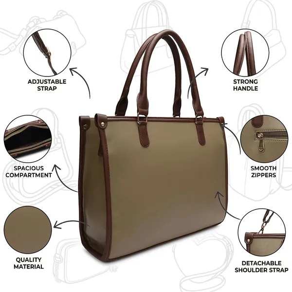 Beige_And_Brown_Office_Tote_Bag_|_Structured_Handbag_|_Pu_Leather_For_Women